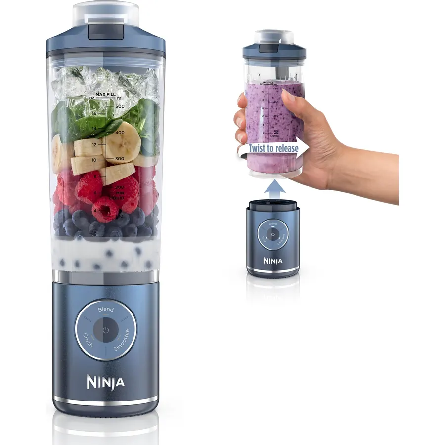 Ninja Blast Max Portable Blender, Twist & Go, 22oz, Navy, BC251NV