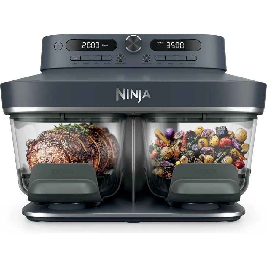 Ninja Crispi DualZone Glass Countertop Air Fryer, Cyberspace, DD101BL1