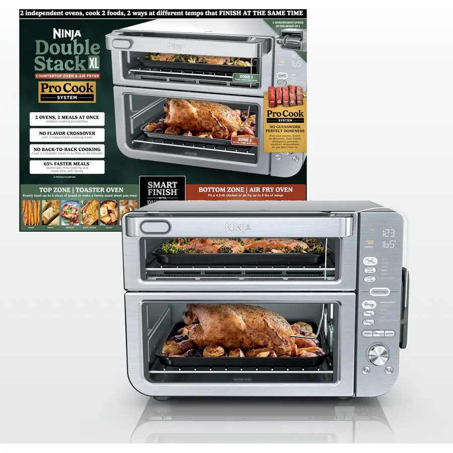 Ninja Double Stack XL Pro Cook System, 12-in-1, Stainless Steel, DCT651