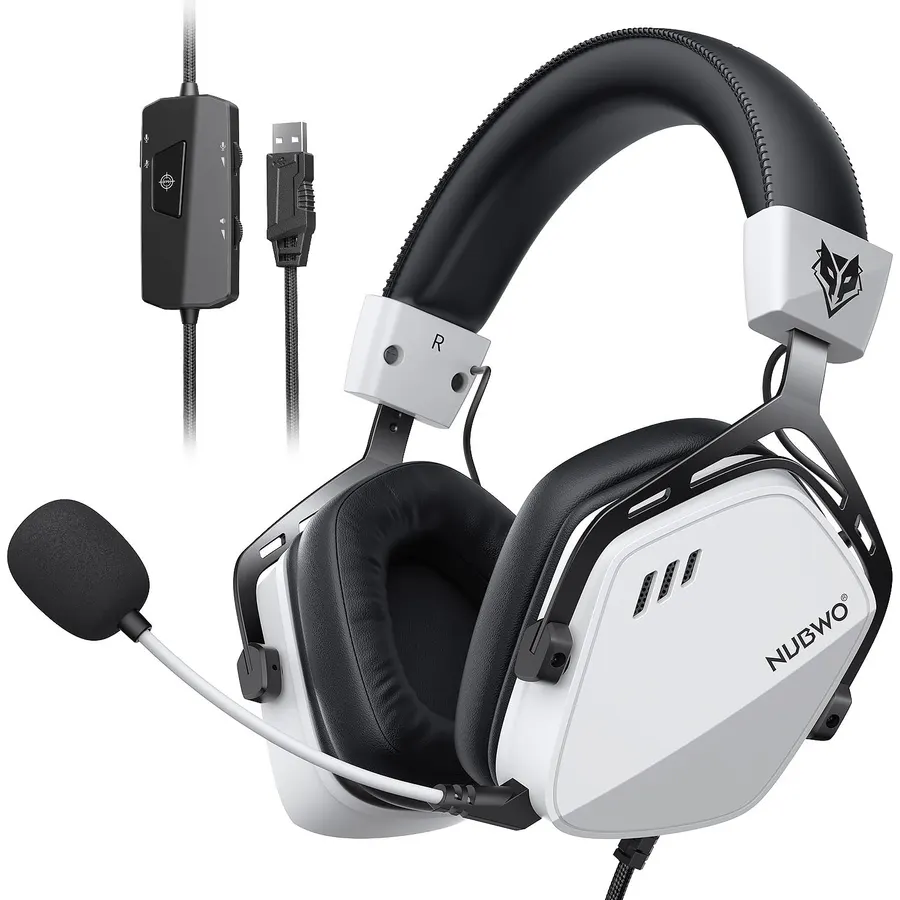 NUBWO HG03 Wired Gaming Headset for PC, FPS-Tuned, Noise-Canceling Mic