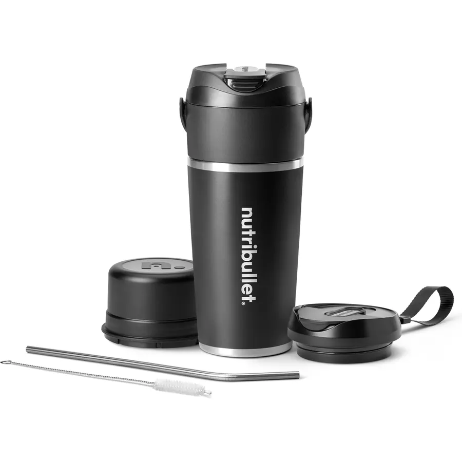 nutribullet Flip Portable Blender with Insulated Cup, Cordless, Black, NBPB50350AK