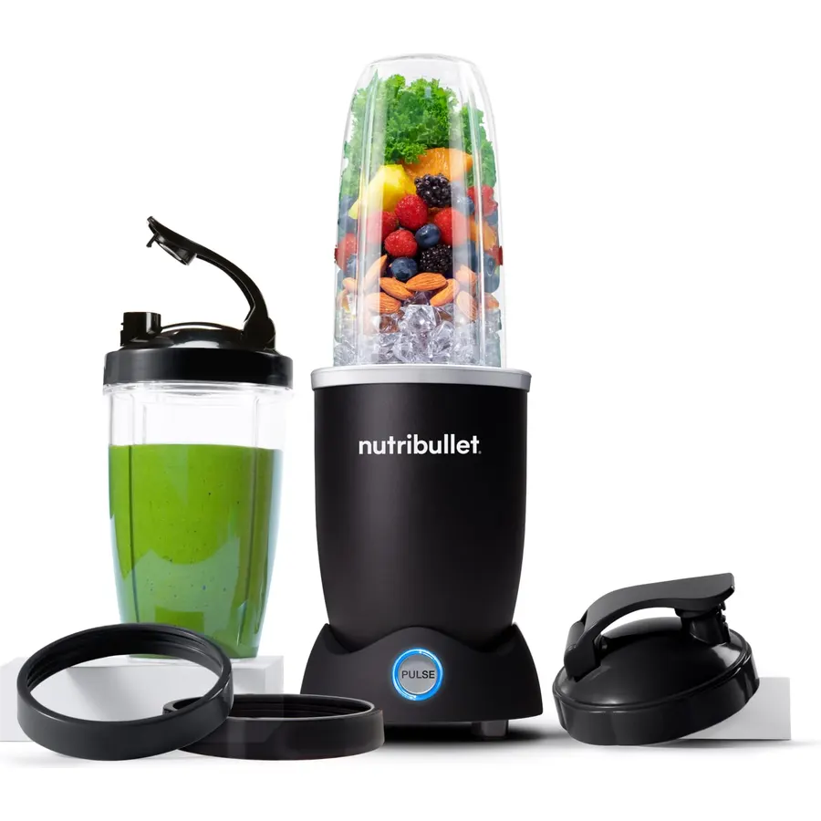 nutribullet Pro+ Personal Blender 1200W – Pulse Function, Auto Shut-Off, Nutrient Extractor for Smoothies, Shakes & Salsas – Includes 32 oz & 24 oz To-Go Cups, Matte Black