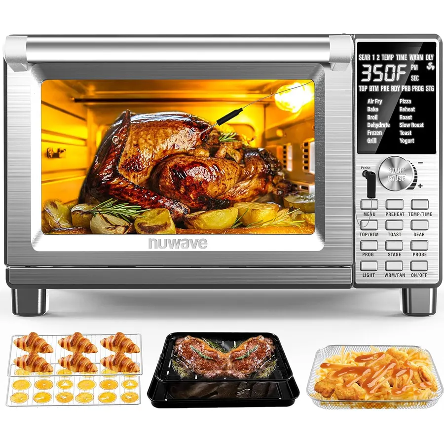 Nuwave Bravo 30 QT Smart Air Fryer Toaster Oven, 2026 New Convection System