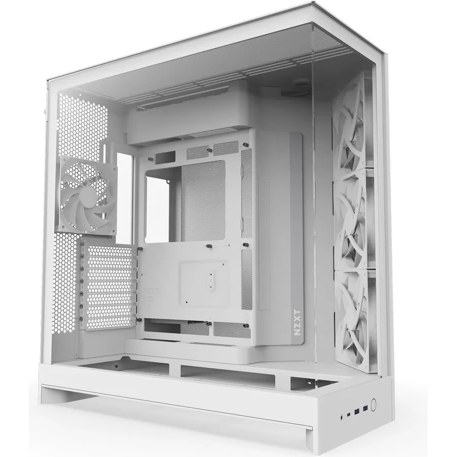 NZXT H9 Flow - Dual-Chamber ATX PC Case - White