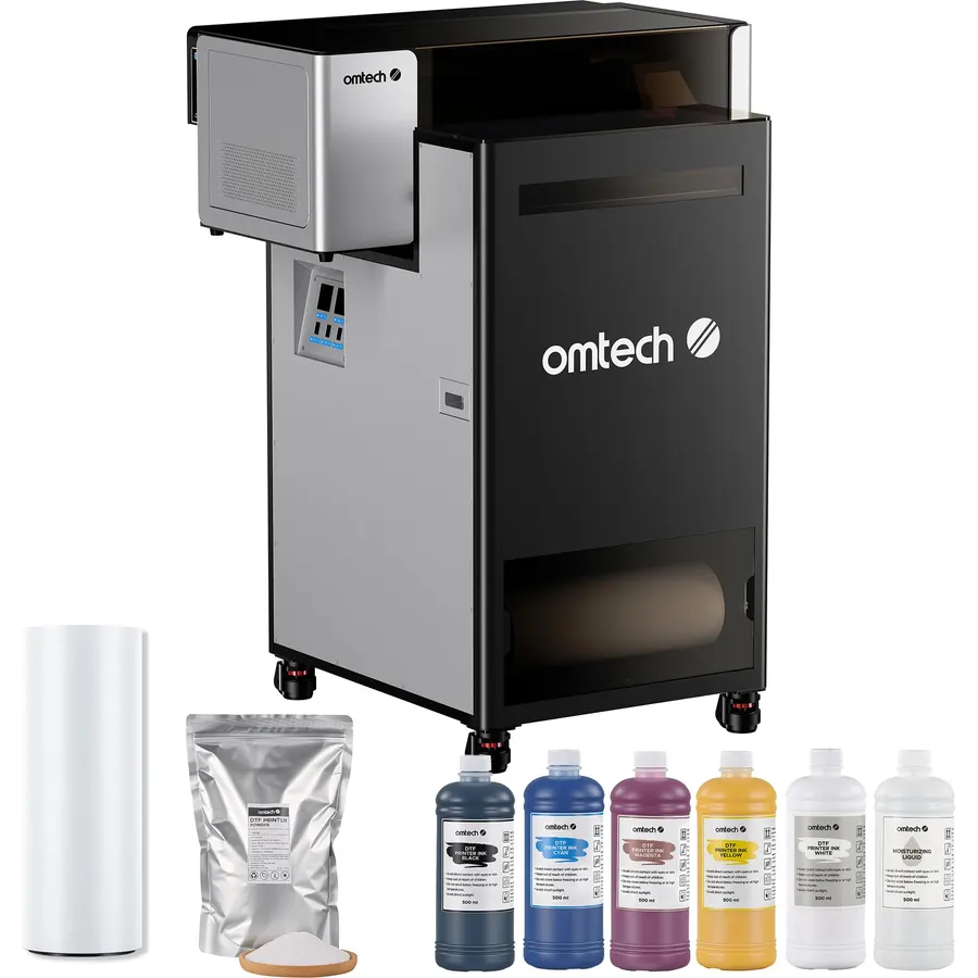 OMTech Aurora D1 Pro 15" DTF Printer Dual I1600 with Shaker Dryer Bundle