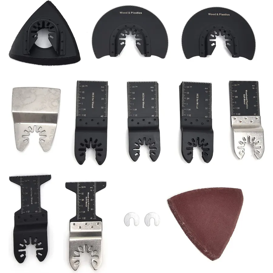 Oscillating Saw Blade Kit, Bimetal & HCS for Wood Cutting, Quick
