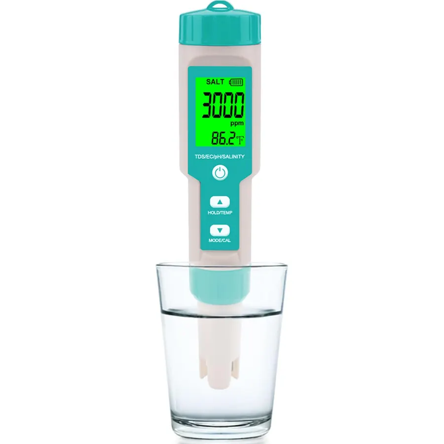 Salt Tester for Saltwater Pool & PH Meter, High Accuracy Pool Salt Tester