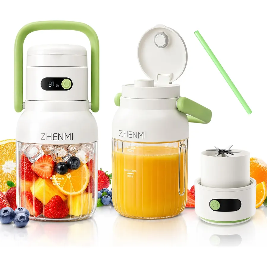 Oster GoMax Portable Blender, 20 oz Cordless Personal Blender for Smoothies & Shakes, USB-C Rechargeable, Anti-Jam Reversible Blade, Leak-Proof Travel Lid, Dishwasher Safe Parts, BPA-Free, Black