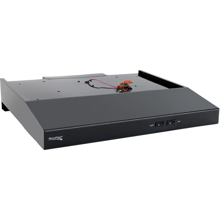 RecPro RV Range Hood | Charcoal Filter & LED Light | Black