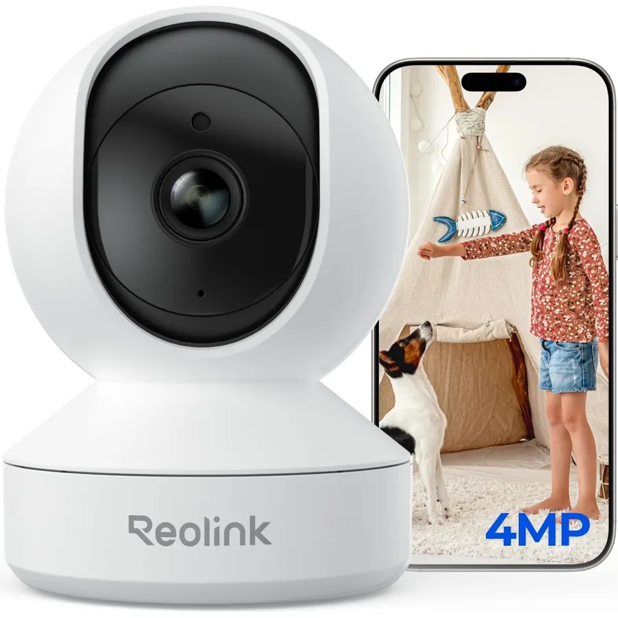 REOLINK 4MP 2K Indoor Camera E1, Plug-in WiFi 6 Security Camera