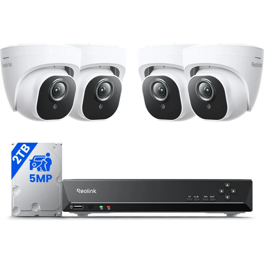 REOLINK 8CH 8MP/4K Security Bullet Camera System with 2TB HDD RLK8-800B4