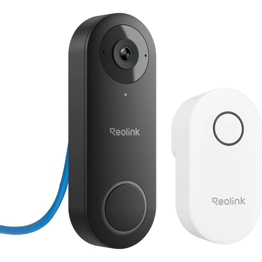 REOLINK Video Doorbell PoE 2K Wired Outdoor Security Camera with Chime V2