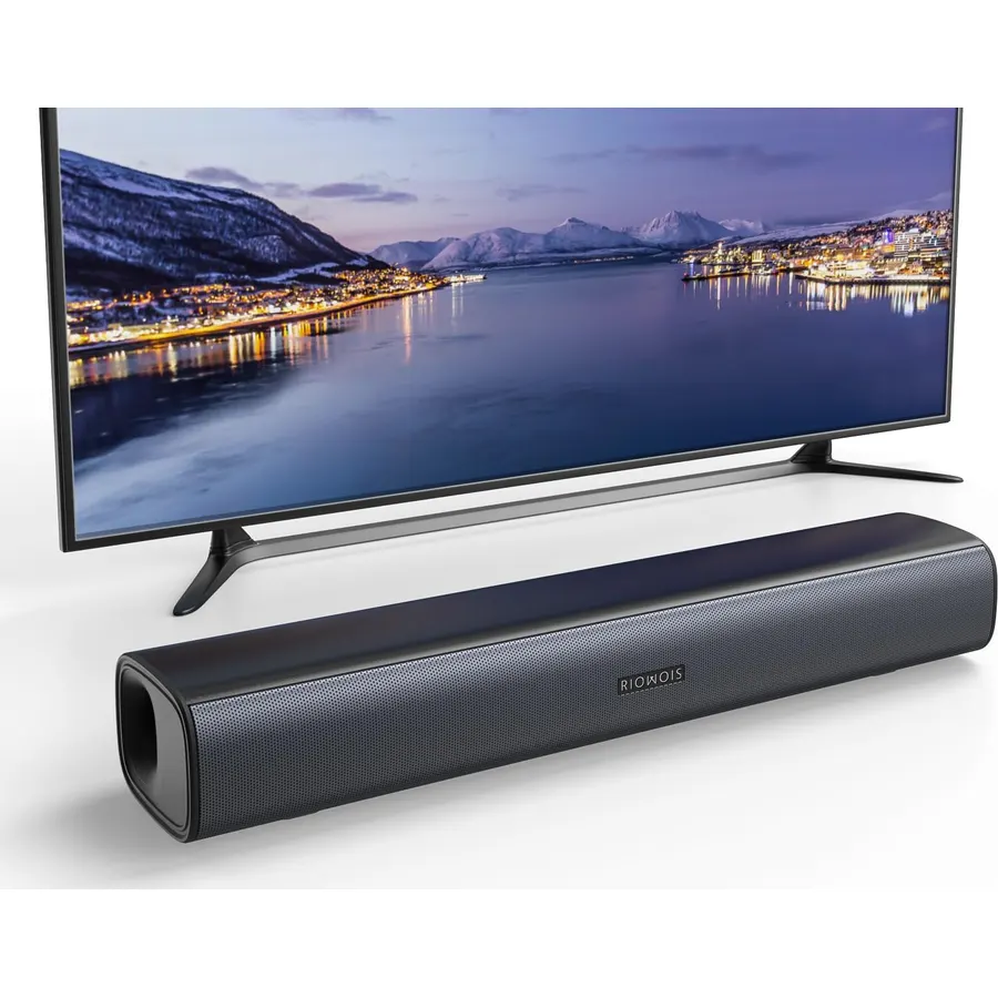 RIOWOIS Sound Bar for Smart TV, 90W Compact Soundbar TV Speaker with Subwoofer, 2.1Channel Home Theater Surround Sound System with Crisp Vocals and Deep Bass for TV PC Projector.