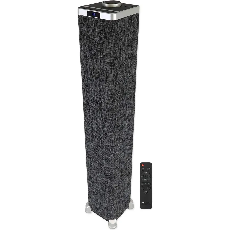 Rockville ONE-Tower Black Bluetooth Tower Speaker with HDMI/Optical/RCA