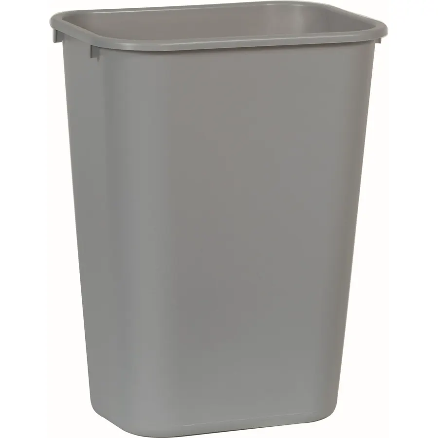 Rubbermaid Commercial Products Deskside Wastebasket/Trash Can, 10.25-Gallon/41-Quart, Gray, Plastic, Garbage Can for Home/Office, Fits Under Desk/Sink/Cabinet