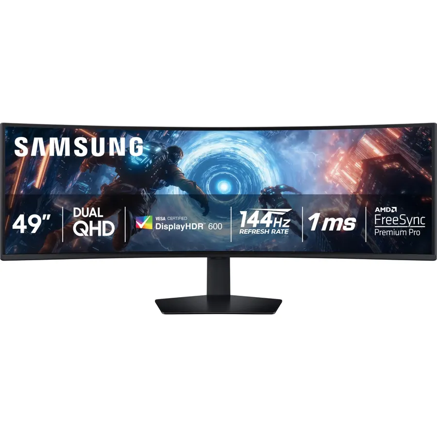 SAMSUNG 49-inch Odyssey G9 (G91F) DQHD, 144Hz, Curved Gaming Monitor, Ultra-Wide 32:9 Screen, DisplayHDR 600