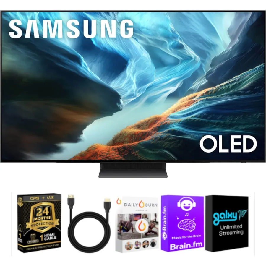 Samsung 65 Inch Class S90H Series 4K OLED Vision AI Smart Tizen TV Bundle with HDMI Cable, Streaming Bundle and 24 Month CPS Protection Plan, HDR Gaming TV, WiFi Smart Home Entertainment Center