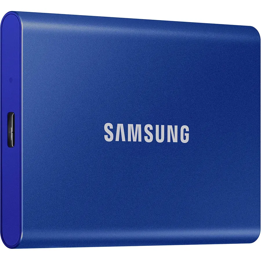 SAMSUNG T7 Portable SSD, 1TB External Solid State Drive, Speeds Up to 1,050MB/s, USB 3.2 Gen 2, Reliable Storage for Gaming, Students, Professionals, MU-PC1T0H/AM, Blue