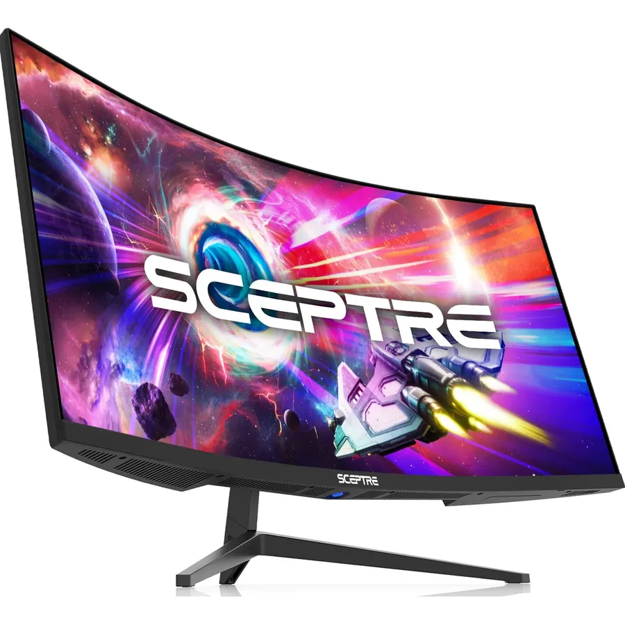 Sceptre 34-Inch Curved Ultrawide WQHD Monitor (3440 × 1440), R1500, up to 180Hz/165Hz, DisplayPort x2, 99% sRGB, 1ms, Built-in Speakers, Machine Black, 2025 (C345B-QUT168)