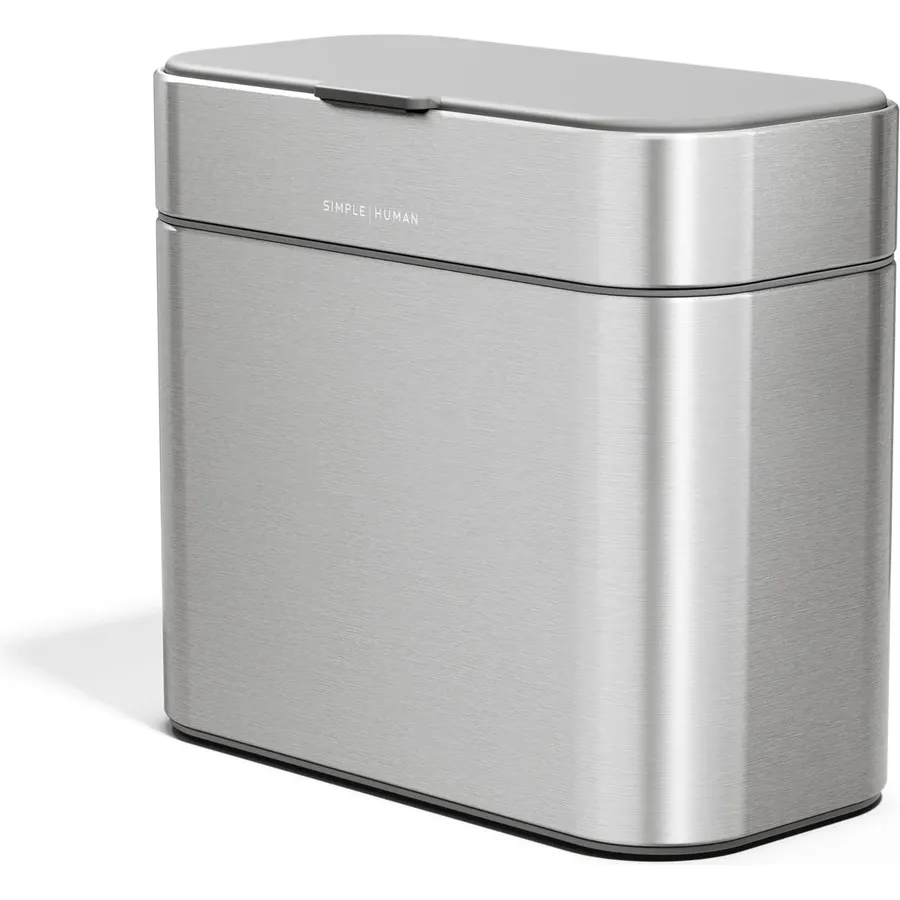 simplehuman Compost Caddy, Detachable and Countertop Bin, 4 Liter / 1.06 Gallon, Brushed Stainless Steel
