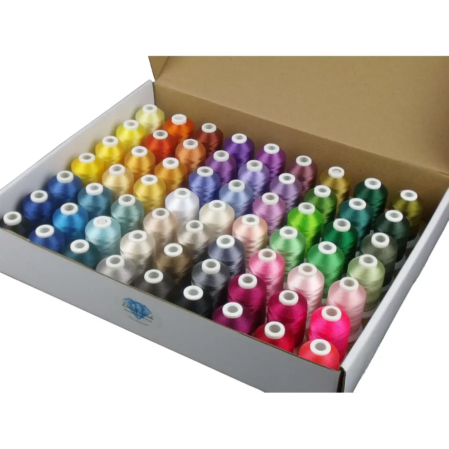 Simthread 63 Colors Polyester Embroidery Machine Thread Kit