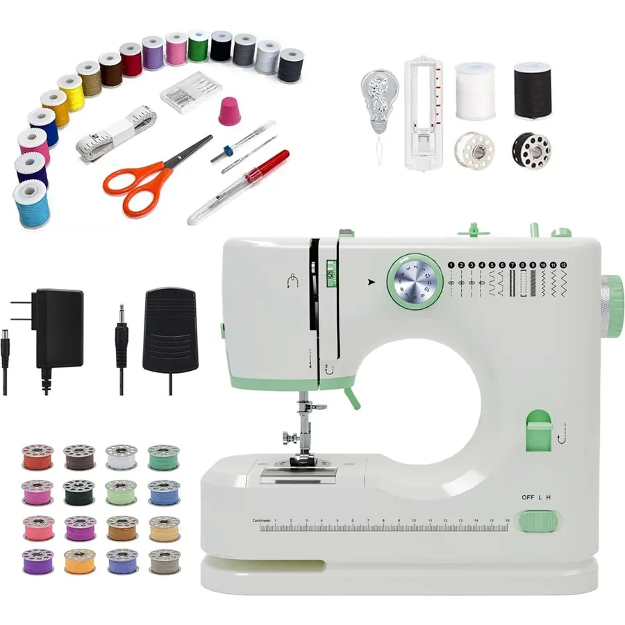Small Sewing Machine for Beginners, Portable sewing Kit for Light Fabrics
