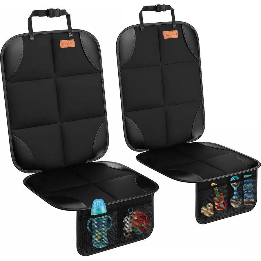 SMART ELF Car Seat Protector, Thickest Padding and Non-Slip Backing 2Pack