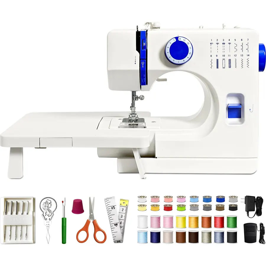 StitchMaster Pro Sewing Machine - Twin/Double Needle Compatible, 14 Stitches, Easy for Beginners & Home Users