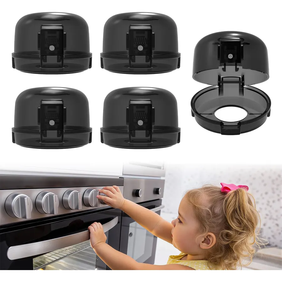 Stove Knob Safety Covers - 5 Pack Heat Resistant Stove Knob Covers