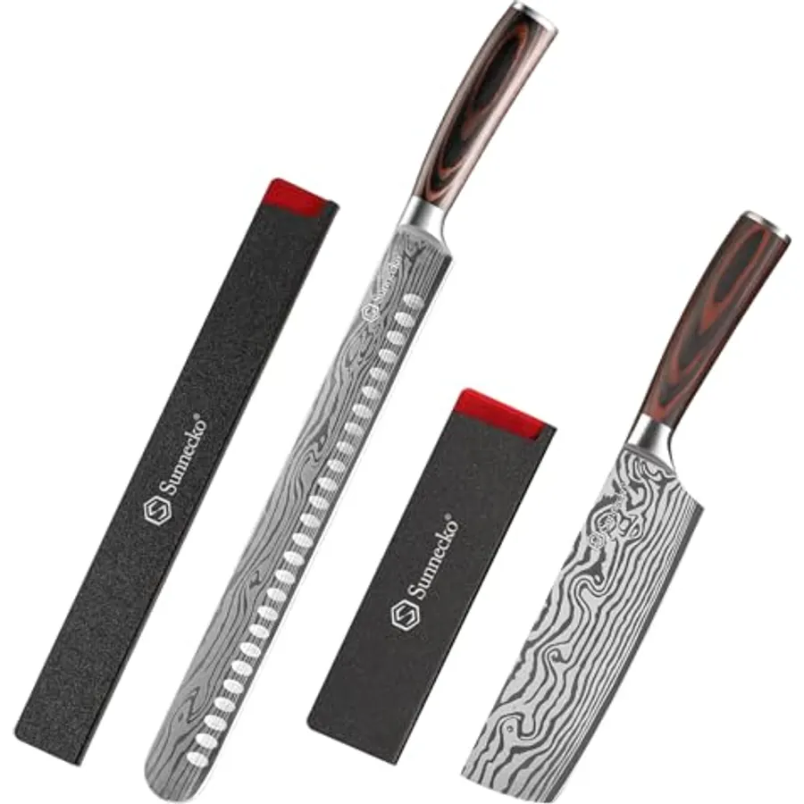Sunnecko Brisket and Nakiri Knife Set