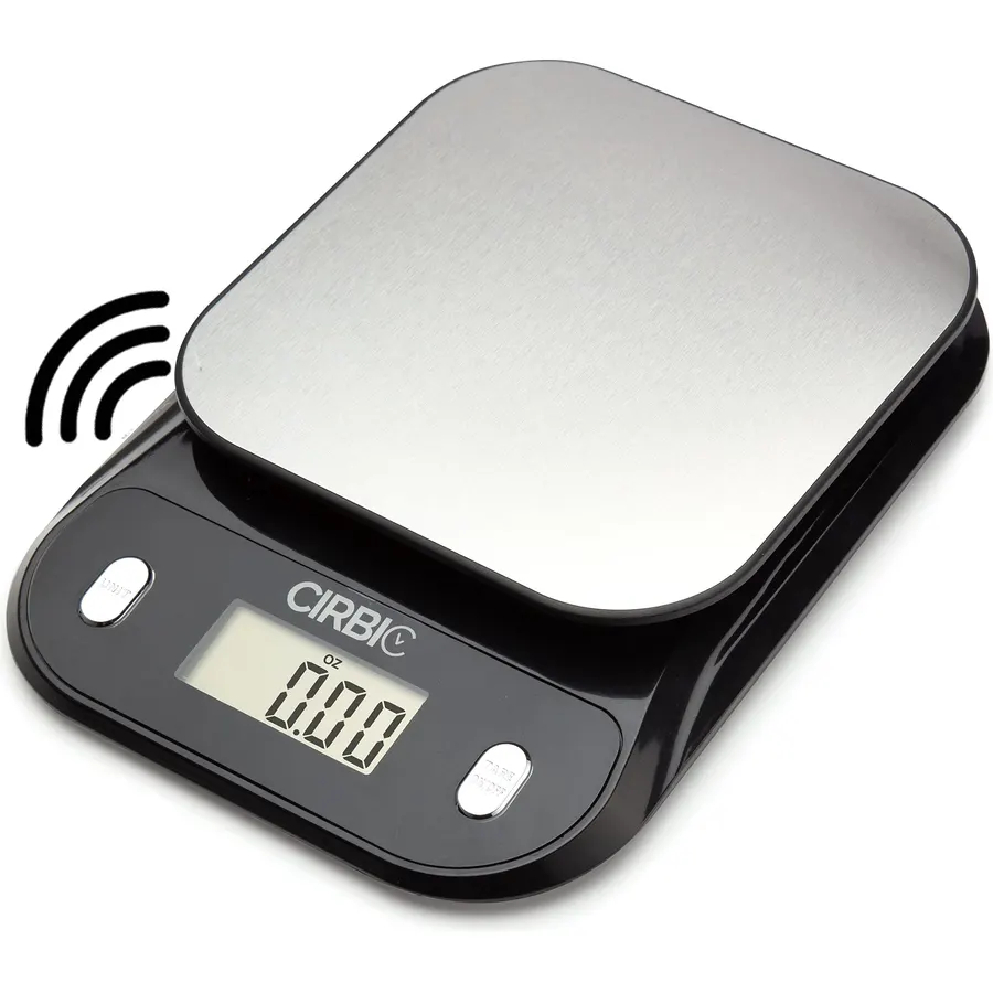 Talking Kitchen Scales - Big Numbers with Clear Loud Voice North American Accent (Black)
