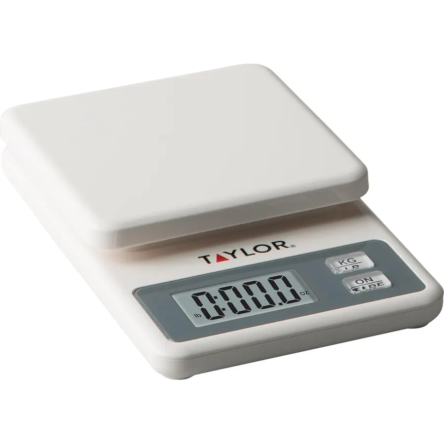 Taylor Compact Digital Scale (White), 11 pound capacity