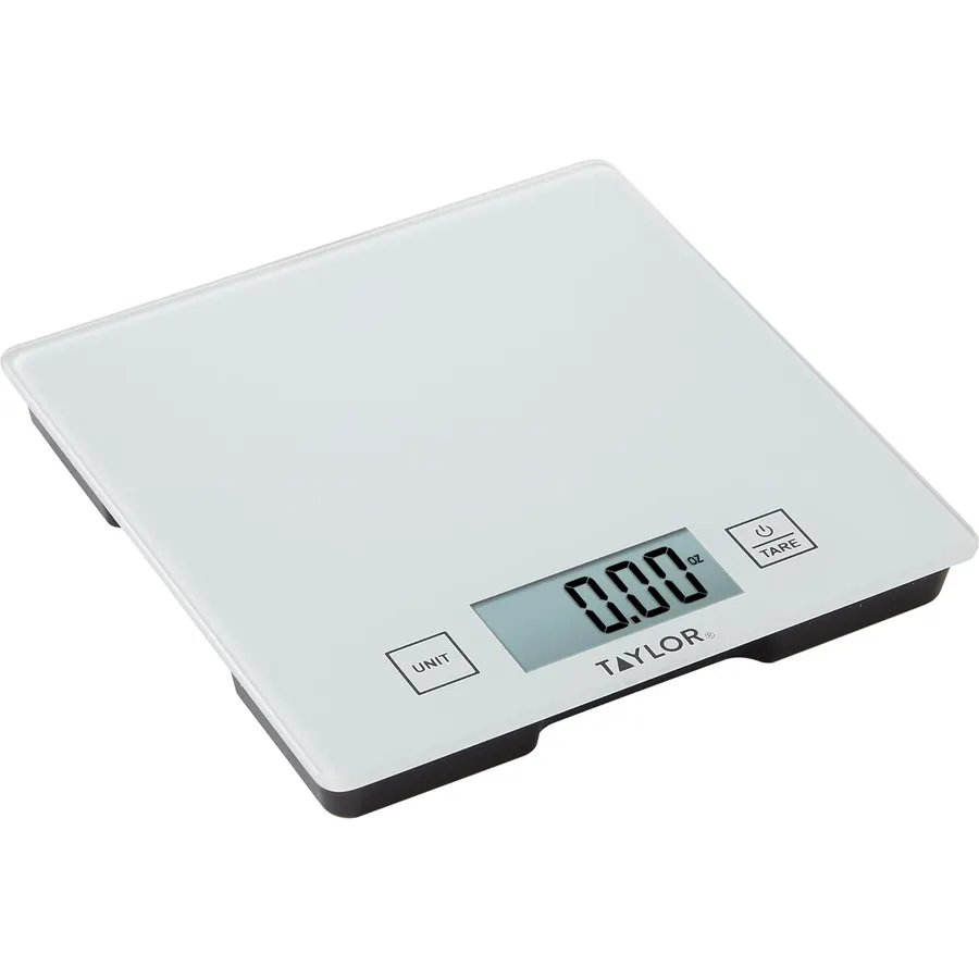 Taylor 5340117 Smart Food Scale with Precision Hub App, Digital Kitchen Scale for Macro Tracking and Calorie Logging, 11 lb Capacity, Measures Grams, Ounces & Liquids, Batteries Included