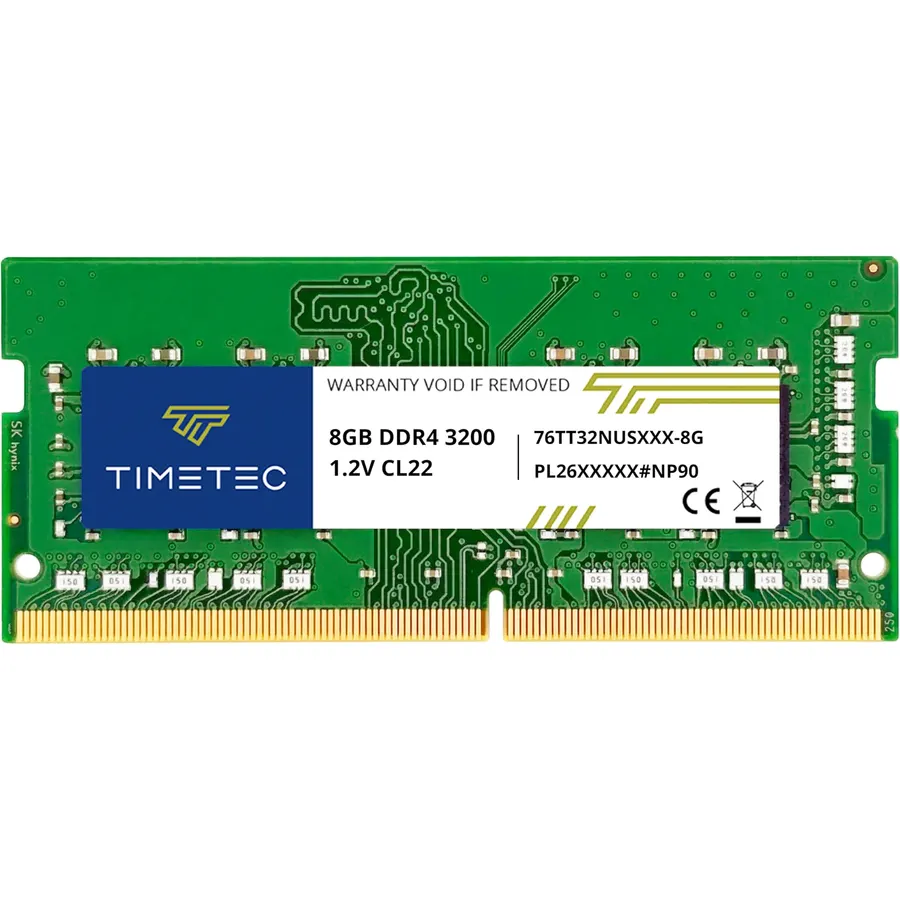 Timetec Premium 8GB DDR4 3200MHz (PC4-3200AA) PC4-25600 SODIMM Laptop RAM – 260-Pin 1.2V CL22 Non-ECC Unbuffered Memory Module for Laptop, Notebook, Mini PC, All-in-One