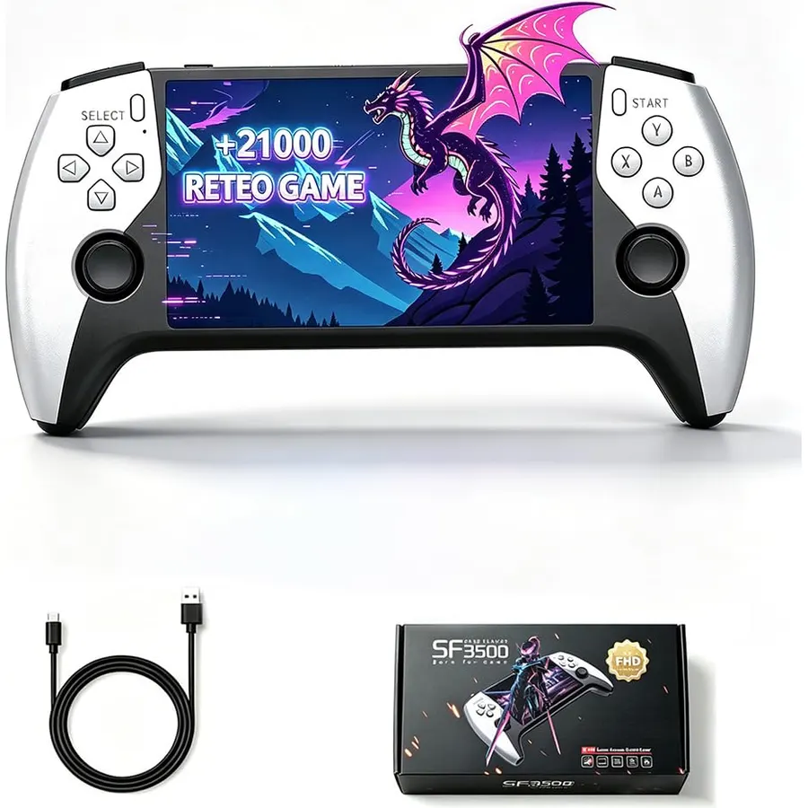 ToryTale Retro Handheld Game Console, SF3500Game Stick with 5.5inch IPS Screen for TV PC HDMI Connection Video Games