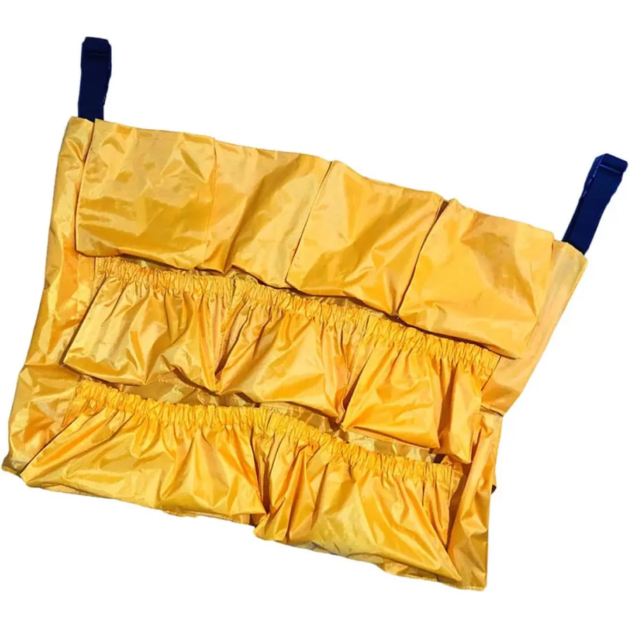 Trash Can Bag Organizer with 12 Pockets for Large round Garbage Cans