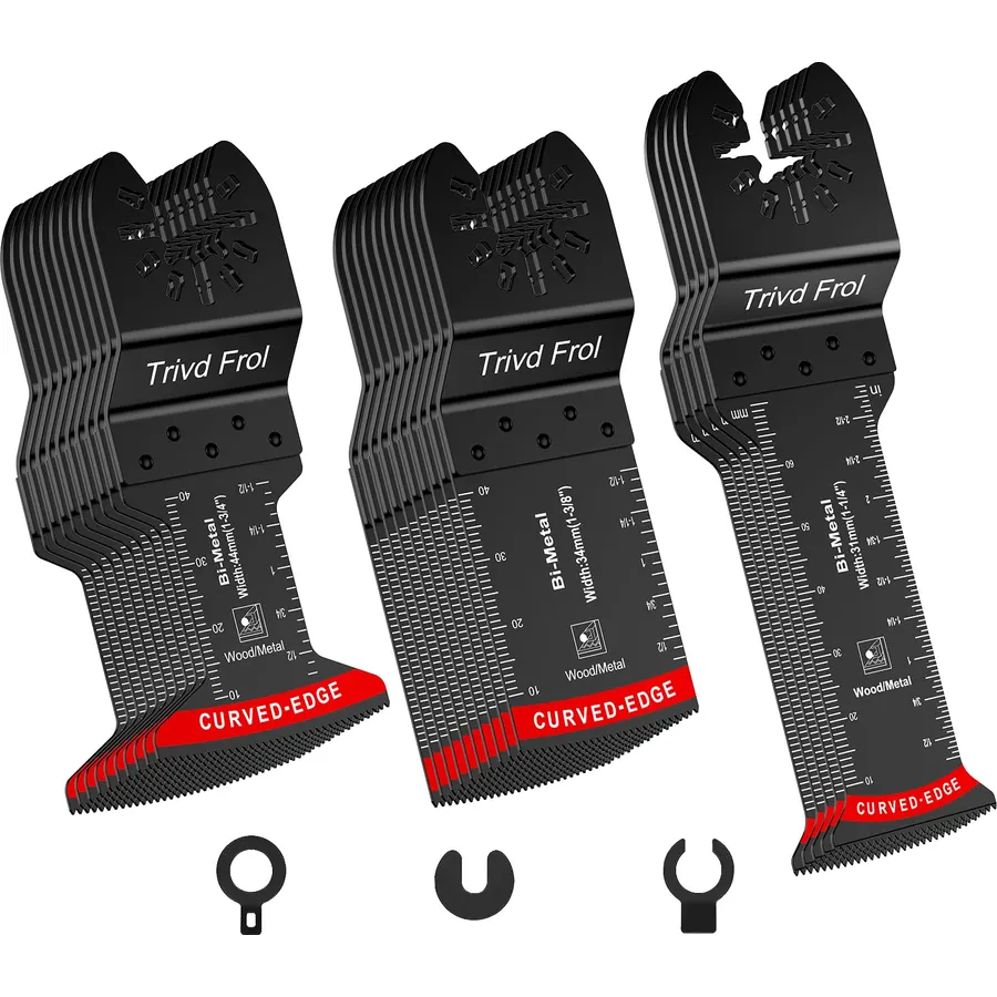 Trivd Frol 25 PCS Bi-Metal Oscillating Saw Blades Curved Edge Metal Cutting