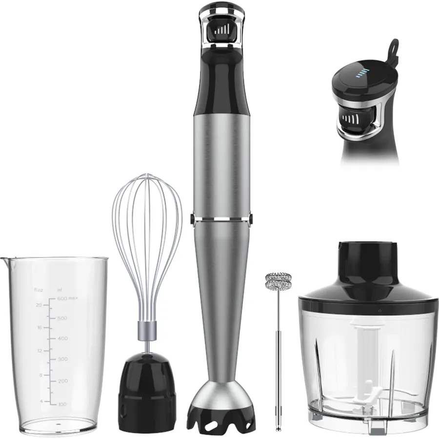 Turelar Immersion Blender Handheld Corded, 1100W 5 in 1 Hand Blender Set