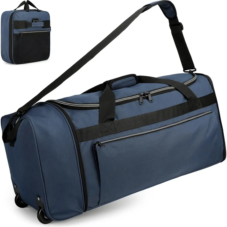 uarition 70L Foldable Rolling Duffle Bag with Wheels