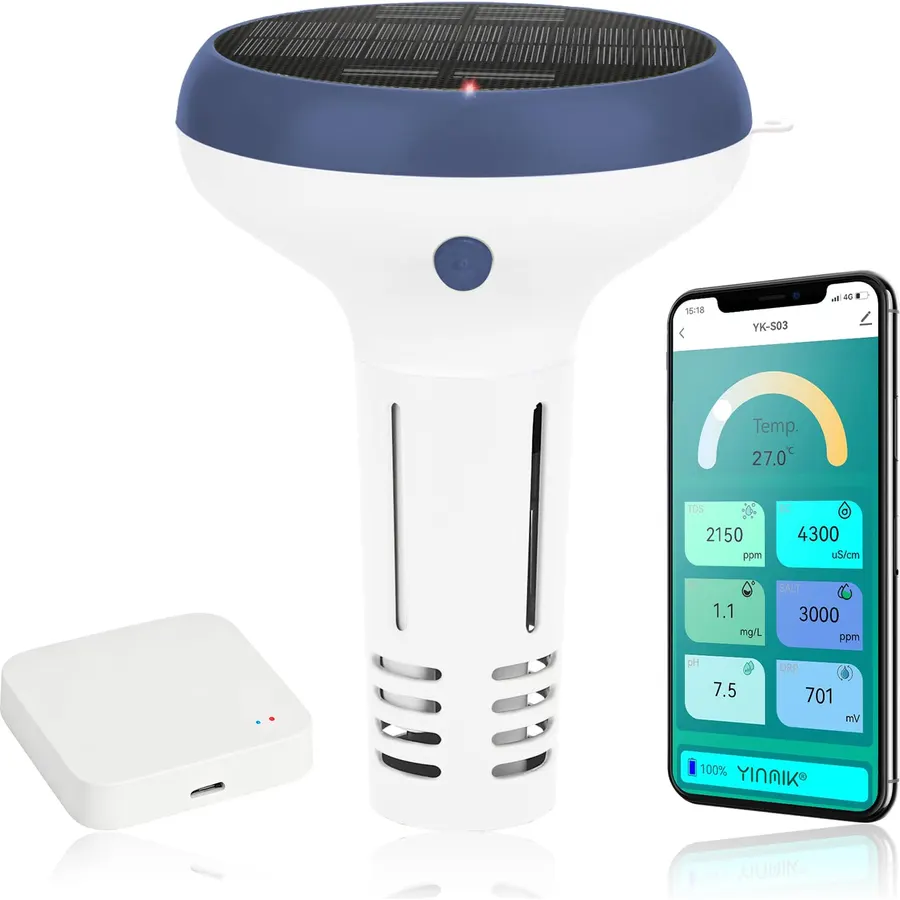 UIUZMAR Smart pH and Chlorine Pool Monitor pH and Salinity Tester