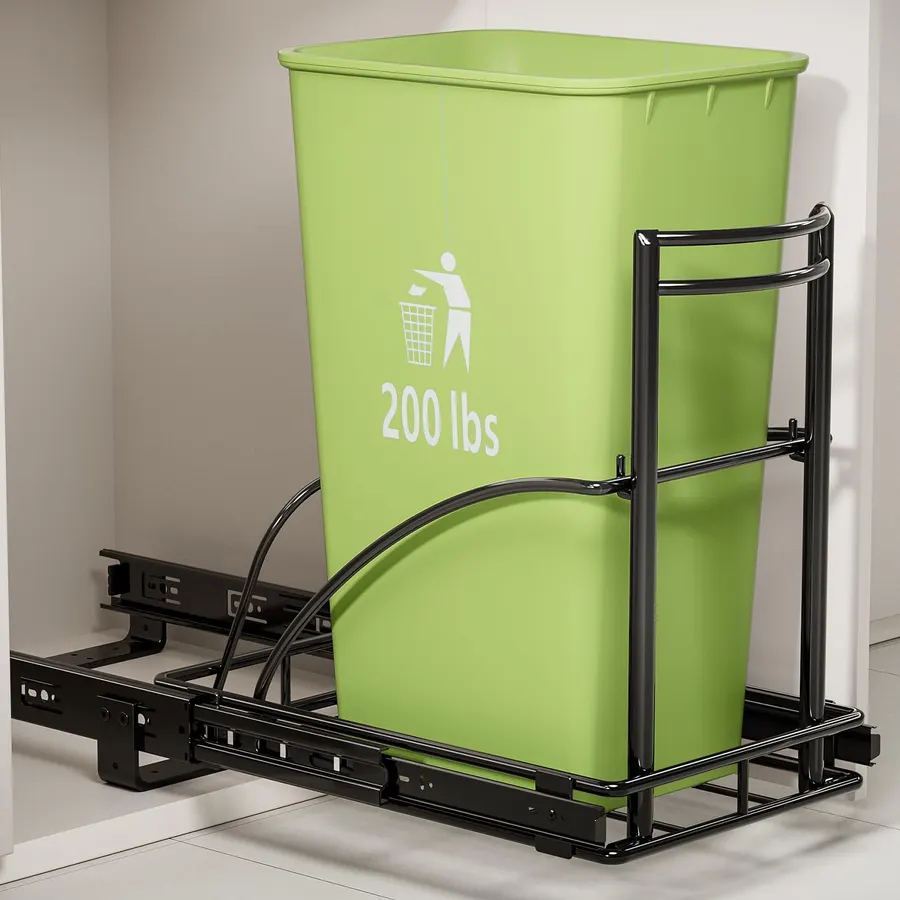 Under Sink Trash Can Pull Out, Fits 7-13 Gal Heavy Duty Steel