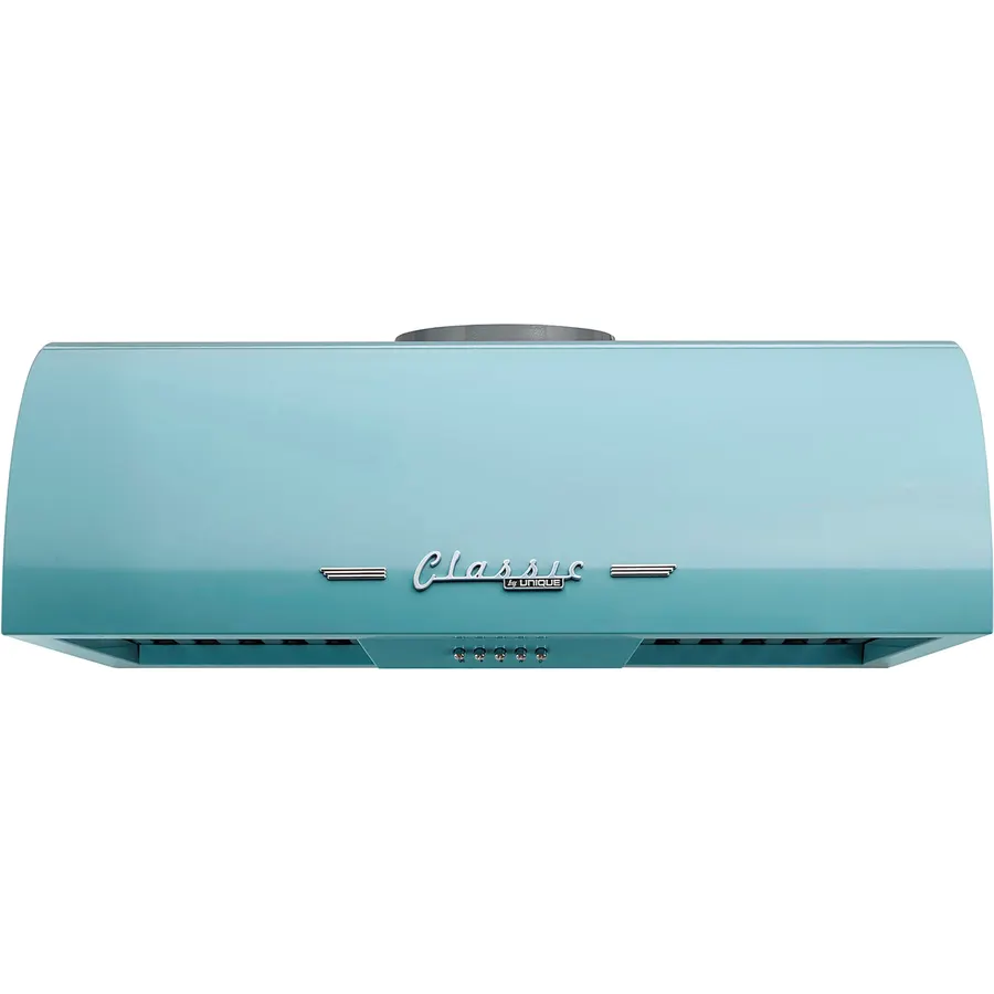 Unique Appliances Classic Retro Range Hood, Electric Range Hood with 3 Fan Speeds and 2 LED Lights, 24", Ocean Mist Turquoise, 500 CFM, 110-120 V
