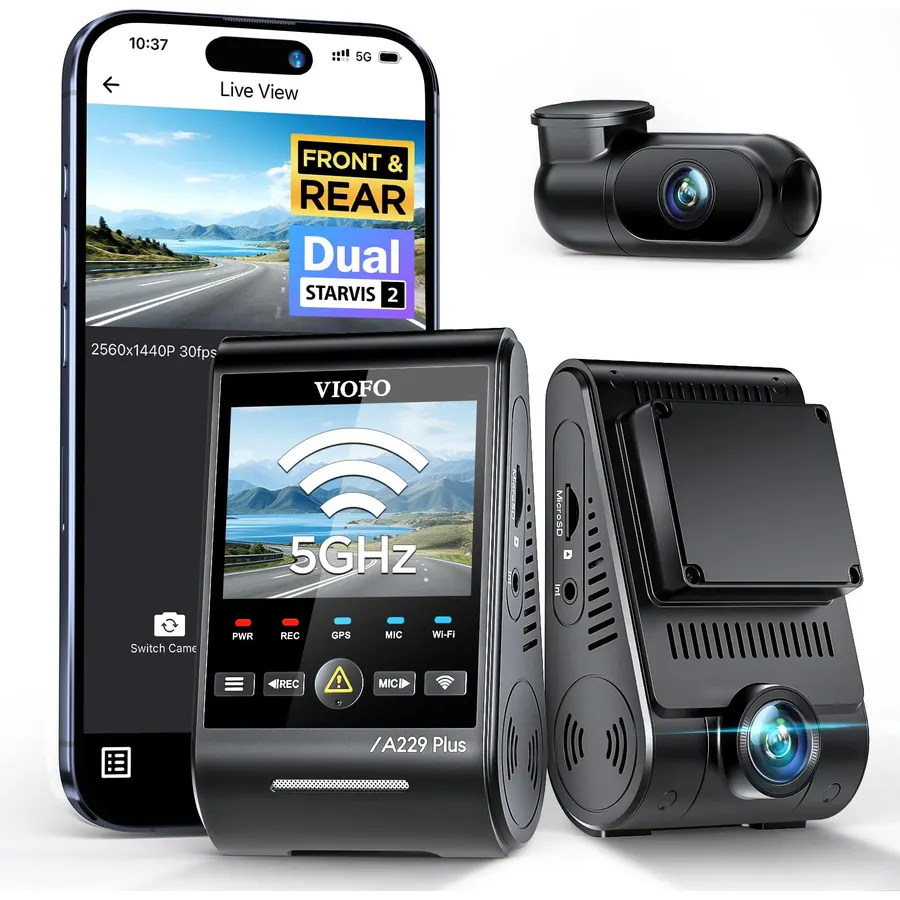 VIOFO A229 Pro 4K HDR Dash Cam Front and Rear, Dual STARVIS 2 Sensors