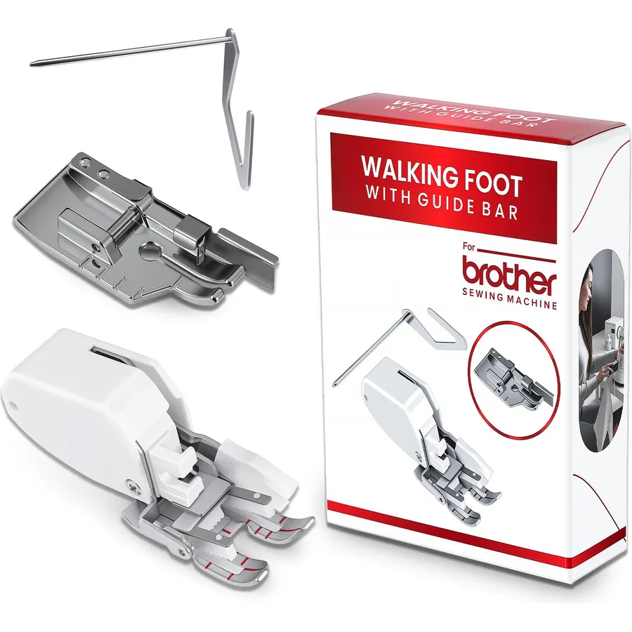 Walking Foot Kit with Guide for Low Shank Sewing Machines, 2-Piece