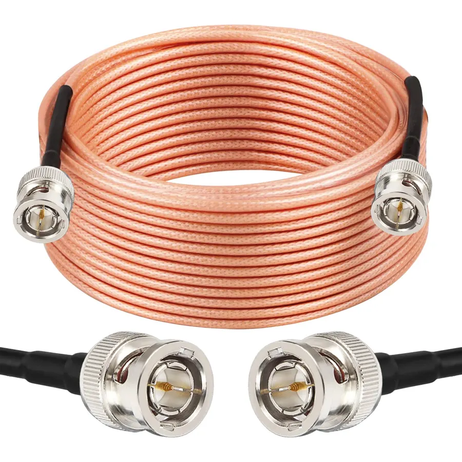 XRDS - RF Flexible 50FT HD-SDI Cable, BNC to BNC Video 75 Ohm RG179 Extension Cable for 4K 1080P 3G HD SDI Camera, Monitor, Recorder, Converter