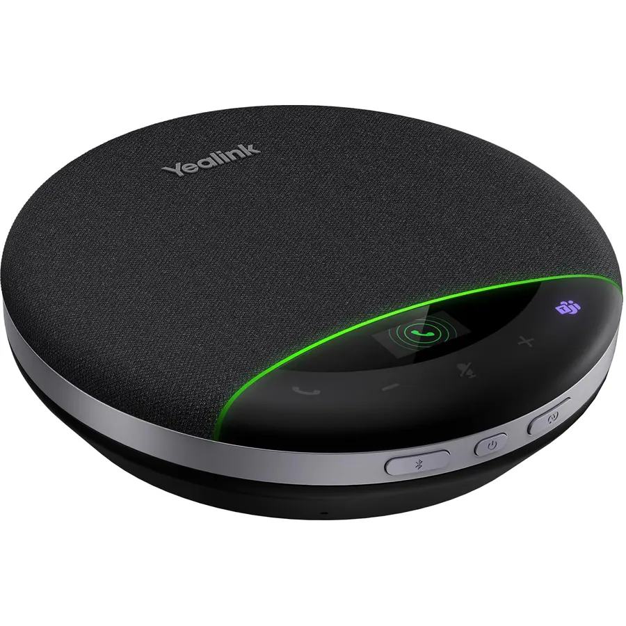 Yealink Bluetooth Speakerphone SP96 Support Daisy-Chain 26H Talk Time Teams Certified 65mm Conference Speaker and 6 Microphones Smart AI Noise-Canceling 5m Voice Pickup Radius 1.2m USB C/A 400g