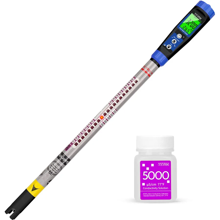 YINMIK Truncheon Salt Meter Digital Salinity Tester for Saltwater Pool&Spa